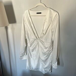 SHEIN White satin dress